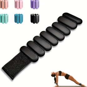 Resim Kadınlar ve Erkekler için Ayak Bileği Ağırlıkları, Evde Spor Salonu Antrenmanı, Yürüyüş, Koşu, Seyahat, Pilates, Yoga, Egzersiz, Barre, Güç Antrenmanı için Ayarlanabilir Bilek Ağırlıklı Araç, 2'li Set (Her biri 453.59g) 