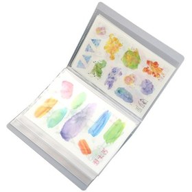 Resim Xindoker A6 Mini Şeffaf Dosya Defteri - 40 Sayfa Cep Boy Organizatör Ve Çıkartma Klasörü 