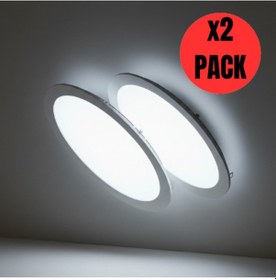 Resim Kdl 407 Slim Led Panel 2'li Spot Gömme 24w 1920 Lümen - Beyaz-6500k 