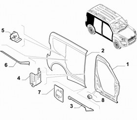 Resim FIAT DOBLO YAN SAC SAĞ ARKA ÇAMURLUK 51813585 ÜCRETSİZ KARGO ve HIZLI GÖNDERİM