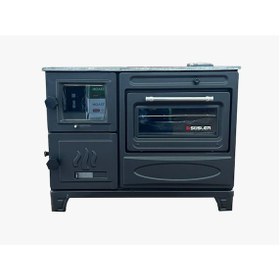 Resim Süsler Ss-5314 Çift Camlı Modern Kuzine Fırınlı Döküm Soba 