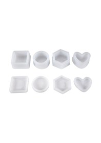 Resim Paket Reçine Kalp Şekli / Altıgen / Yuvarlak / Kare Kapaklı Epoksi Kalıplar 