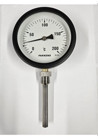 Resim Pakkens Çap 100 Alttan 0/+200 Derece 10 Cm Termometre 