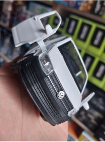 Resim OYUNCAKSAHİLİ Volkswagen Transporter Panelvan Metal Minibüs Beyaz Çekbırak Koleksiyon 