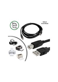 Resim Gabble Usb 2.0 Yüksek Hızlı Yazıcı Kablosu 3 Metre Ferrit Filtreli Pc Printer Bağlantı Kablosu 