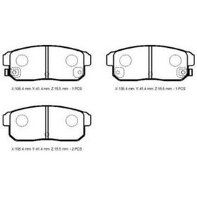 Resim Nissan Primera P11 00/02 Arka Fren Balatası Di Sk 105,4x42,9x15,5 Daıwa 
