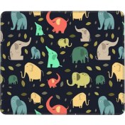 Resim Xiaoai Renkliephant ve Yaprak Mouse Pad 7 x 8,6 Inç Kaymaz Ka Tabanlı Kablosuz Fare Bilgisayarlar Dizüstü Ofis Için Dayanıklı Malzemeler (Yurt Dışından) 