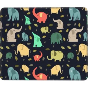 Resim Xiaoai Renkliephant ve Yaprak Mouse Pad 7 x 8,6 Inç Kaymaz Ka Tabanlı Kablosuz Fare Bilgisayarlar Dizüstü Ofis Için Dayanıklı Malzemeler (Yurt Dışından) 