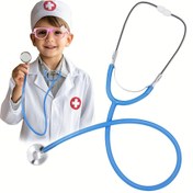 Resim 1 adet Çocuk Stetoskop Oyuncak Ayarlanabilir Dayanıklılık Bebekler İçin 3 Yaş Üstü Doktor Rol Oyunu Doğum Günü Halloween Noel Hediyesi Aile Oyuncağı 