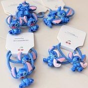 Resim Disney Stitch Çizgi Film Saç Bağı, Sevimli Stitch Çift Bandana, Stitch Fotoğraf Aksesuarı Saç Bandı, Renkli ve Şık Stitch Saç Süsü, Parti Dekorasyonu İçin Eğlenceli Saç Aksesuarı 
