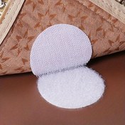 Resim 15 adet Yeniden Kullanılabilir Çift Taraflı Yapışkan Pedler - İz Bırakmayan, Kaymaz Halılar, Masa Örtüleri & Koltuk Sabitleme için - Beyaz Dacron & Spandex 