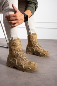 Resim SİNGLE SWORD Herman Askeri - Taktik - Trekking - Outdoor - Airsoft - Avcı Botu Bej 47 