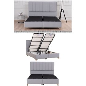 Resim Kilim Mobilya Gold Therapy Sandıklı Baza Başlıksız Renk Gri 140x190cm Baza 