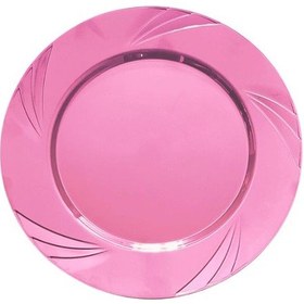 Resim Kullan At Parti Davet Sunum Servis Plastik Sert Mika Tabak - 26 Cm. - Pembe - 6 Adetlik Paket 