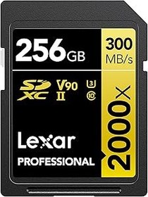 Resim Lexar Professional 256GB 2000X 300MB/s 8K V90 SD Hafıza Kartı 