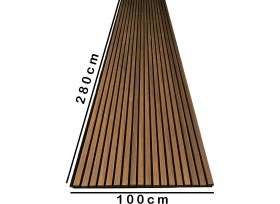 Resim Detay Poliuretan Mdf Ahşap Akustik Duvar Paneli 100 x 280 cm ( Barok ) 