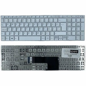 Resim Notespare Sony ile Uyumlu Vaio Fit SVF15, SVF-15, SVF152, SVF153 Notebook Klavye Beyaz TR 
