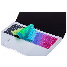 Resim Macbook Pro Klavye Koruyucu Uk-eu İngilizce 12inç A1534 - 13inç A1708 İle Uyumlu Dazzle Pembe Yeşil 