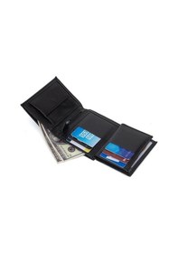Resim Tuldar Erkek Deri Bozuk Para Hazneli Kartlık Cüzdan 10x12cm Tul515 Siyah - Gri 