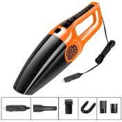 Resim Vkemall 120w Güçlü Emme Gücüli Araç Süpürgesi - Islak & Kuru Kullanım - 7. Nesil Turuncu 