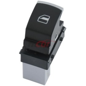 Resim MCAR Volkswagen Caddy, Passat B7,Golf 6, Touareg, Tiguan, Cam Açma Kapama Anahtarı Tekli Kromlu 5K0959855 