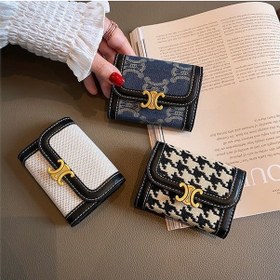 Resim Xianwen High - End Akordeon Kart Klipsli Taşınabilir Cüzdan Beyaz 