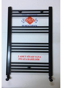 Resim 500x1000 Siyah Havlupan + 2 Adet Siyah Vanalı - 14 Borulu 