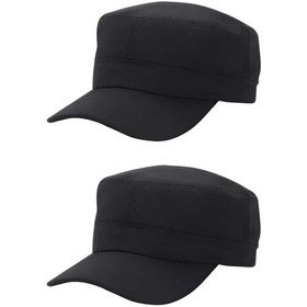 Resim Uniquetrenders Unisex Pamuklu Castro Şapka 2 Adet Siyah Siyah 