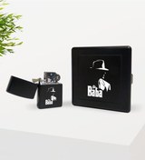 Resim Bk Home Baba Godfather Tasarımlı Siyah Metal Sigara Tabakası ve B N11.258 