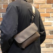 Resim 1 Adet Erkeklerin Trendy Küçük Omuz Çantası, Vintage Casual Crossbody Çanta 