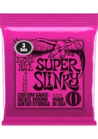 Resim Ernie Ball 3223 Super Slinky Nickel Wound Elektro Gitar Teli (3’lü Paket) 