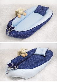 Resim Yatak Ve Ortopedik Yastik Gokyuzu Yildizlari Ve Mavi Fitilli 