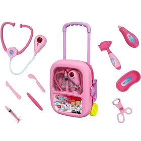 Resim Doktor Seti Oyuncak Işıklı Sesli 10 Parça Çantalı Pembe 