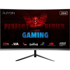 Resim Kaia Life Raydın MM24RFA-240HZ, 23.6", 1ms, 240Hz, Full Hd, Hdmı, Dp, Hoparlör, Va Led, R1650 Curved, Frameless, Freesync Gaming Monitör 
