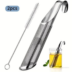 Resim 2 adet/3 adet Paslanmaz Çelik Çay Difüzörü İnce Fileli Filtre ile - 304 Paslanmaz Çelik, Ergonomik Tutma ve Zincir, Dökme Yaprak Çay, Kahve, Bitkiler için - Dayanıklı Mutfak ve Yemek Eşyaları, Çay Difüzörü, Bitki Difüzörü, Şık Metalik Kaplama, Dayanıklı Mutfak Eşyaları, Çay Difüzörü/infuser Çay ve Bitkiler için, Dökme Çay için Çay Süzgeci/infuser 