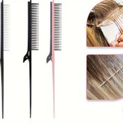 Resim 1 adet Yüksek Parlaklık Saç Tarak - Profesyonel Salon ve Ev Kullanımı Stil Fırçası, Kaymaz Tutuş, Düz/Kıvırcık/Boyunu Renkli Saçlar İçin - Dayanıklı Plastik Yapı, Salon, Ev veya Hareket Halinde Saç Stilinde Kullanım İçin, Saç Stil Araçları, Şık Tutma Kolu Tasarımı, Naylon Kıllar 
