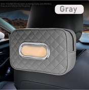 Resim Dashanshop Gri Yoğun Pu Deri Araç Kağıt Kutusu 1 Adet Mendil İçerir 