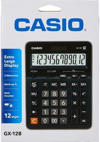 Resim Casio GX-12B-BK 12 Hane Hesap Makinesi 