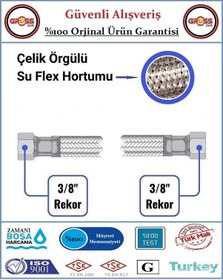 Resim Klozet Flex Hortumu - Çelik Örgü - Spiral Bağlantı Hortumu - 50cm 