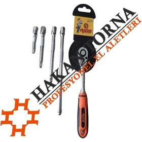 Resim Rico 1/4 Cırcır 72 Diş Ve 1/4 Küçük Lokma Ara Kol 5 Parça (548679646) 