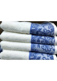 Resim Özdilek 2li Pamuklu El-yüz Havlusu 50x90 -paijley Kreme Mavi Krem 