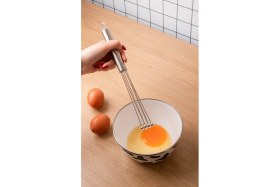 Resim Feyza Design Ayarlanabilir Paslanmaz Çelik Boncuk Top Uçlu Sos ve Yumurta Çırpıcı 
