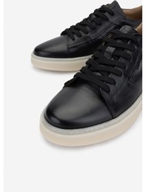 Resim Valmenti Erkek Hakiki Deri Siyah Deri Sneakers & Spor Ayakkabı 233 5629 Erk Ayk Y25 Sıyah Dr Siyah 