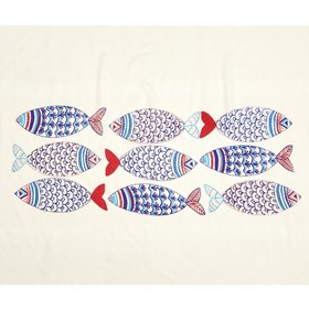 Resim Ocean Throw Dokulu Pamuk Pamuk Peştamal - 100x180 cm 