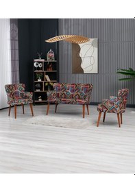 Resim Harmony Milano Çay Seti Koltuk Takımı Cafe, Ofis, Balkon, Yazlık, Teras, Bahçe Koltuğu Berjer Çok Renkli 