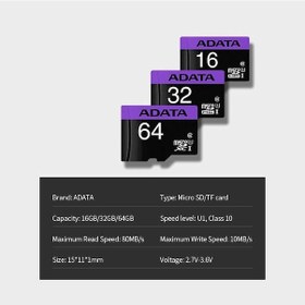 Resim Mufunye Micro Sd Kart 16gb U1 C10 Yüksek Hızlı Tf Kart Hd 1080p Video Kaydını Destekler Dashcam Ev Gözetim Kamerası İha İçin 