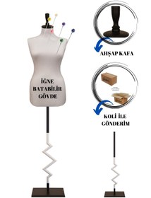 Resim Manken İstanbul 38 Beden Dekoratif Zig Zag Özel Ayaklı Sünger Iğne Batabilen Terzi Mankeni 