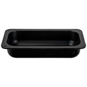 Resim Lava Döküm 32x17 CM Dikdörtgen 1/3 Siyah Gastronomi Küvet LV KV 3217 BL 