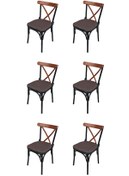 Resim Mutfak Sandalyesi Ahşap Tonet Sandalye Cafe Sandalyesi 6 ADET 