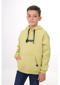 Resim Toontoy Kids Toontoy Erkek Çocuk Nakışlı Sweatshirt Açık Yeşil 